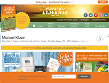 Tablet Screenshot of farmersalmanac.com